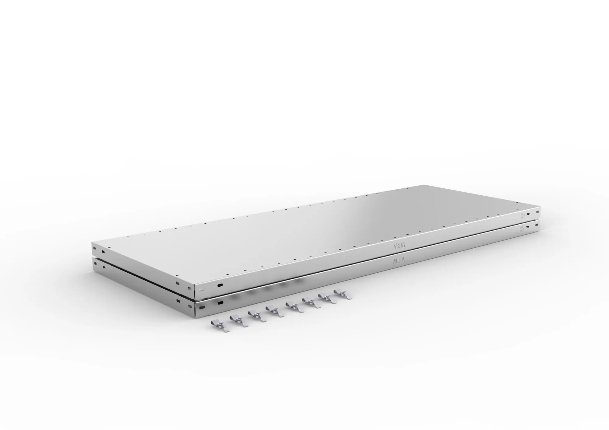 META CLIP SPLIT | Zusatz-Fachboden | 1300 x 500 mm | 150 kg | verzinkt | 2 Stück