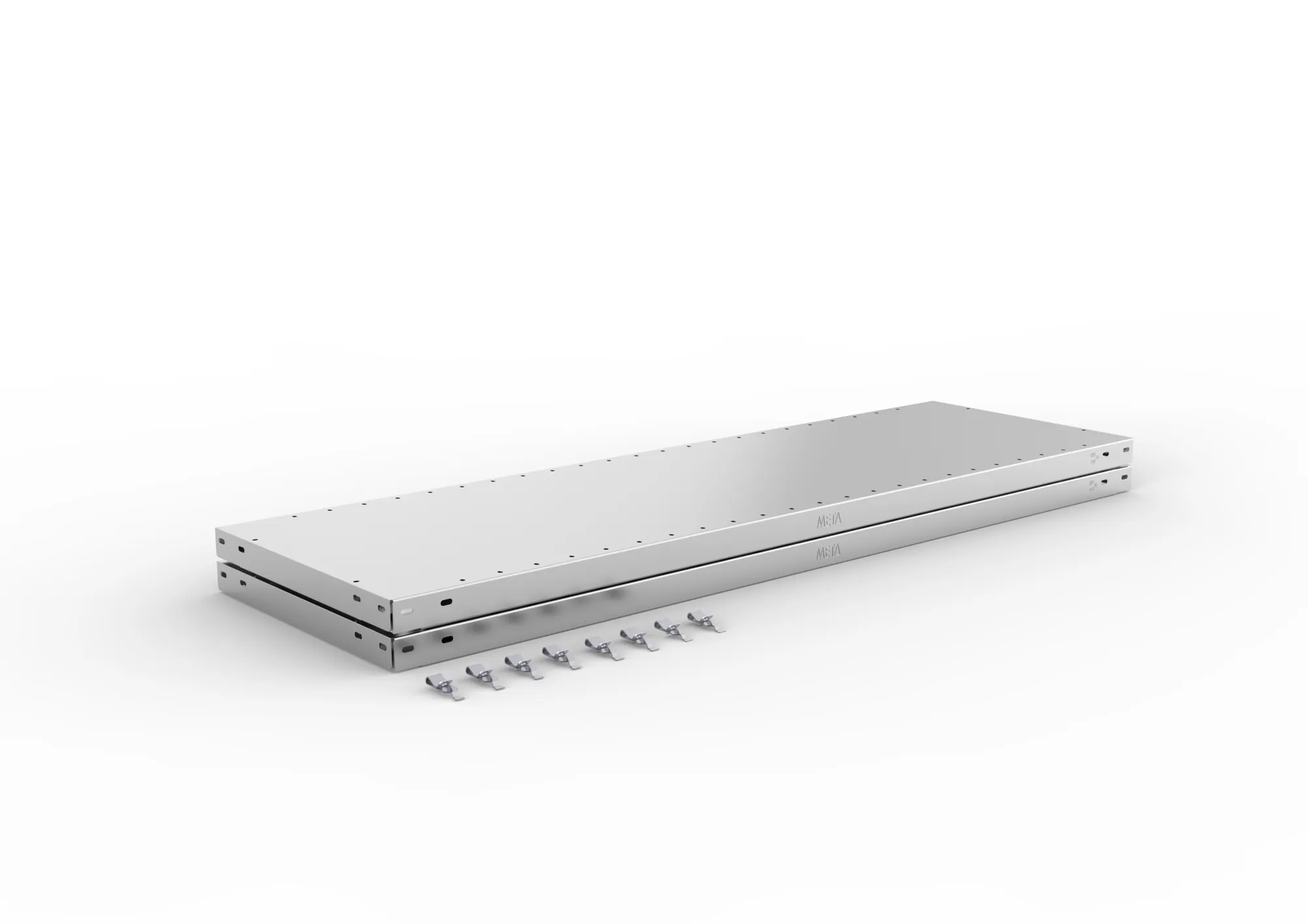META CLIP SPLIT | Zusatz-Fachboden | 1300 x 400 mm | 150 kg | verzinkt | 2 Stück