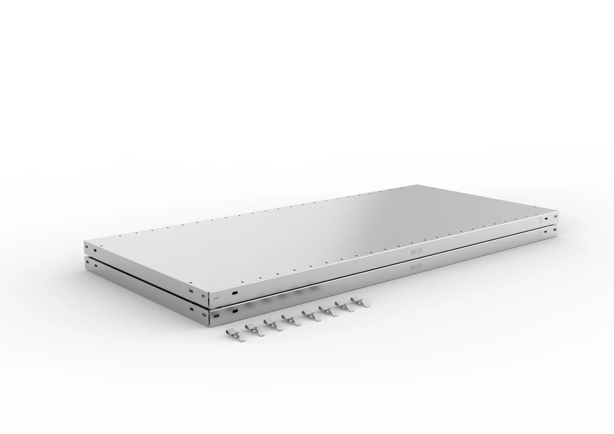 META CLIP SPLIT | Zusatz-Fachboden | 1300 x 600 mm | 150 kg | verzinkt | 2 Stück