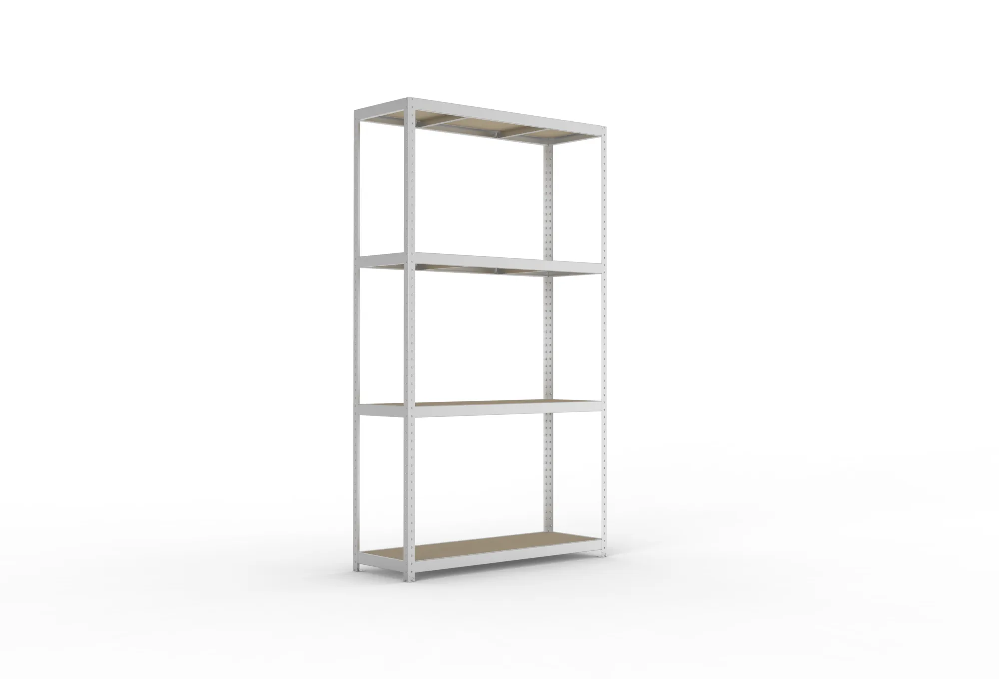 META SPEED-RACK | Weitspannregal | 2970 x 1700 x 600 mm | Fachlast 500 kg | Spanplattenböden | 4 Ebenen