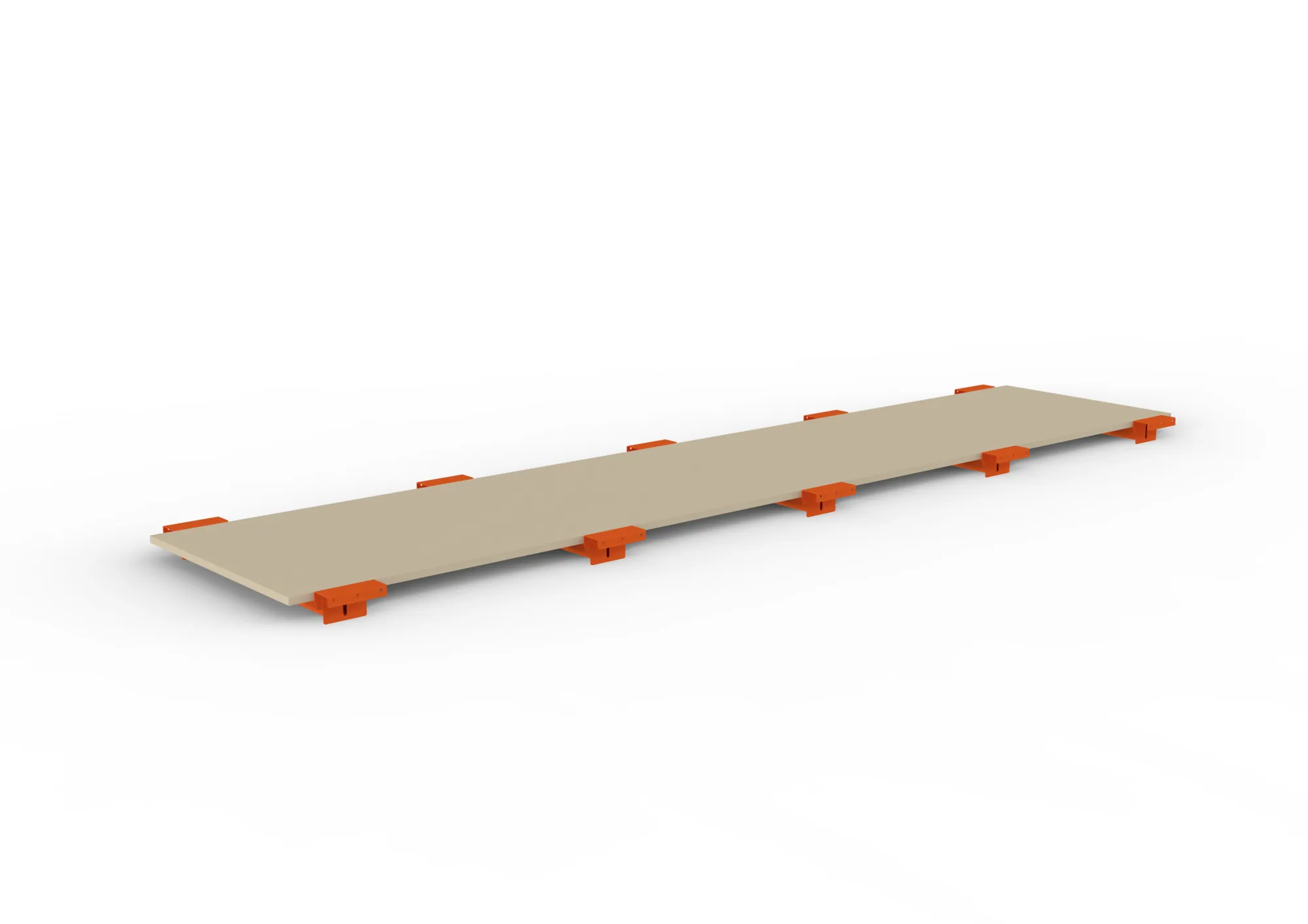 META MULTIPAL | Zusatzboden Spanplatte 19 mm | 3300 x 800 mm | mit Tiefenauflage