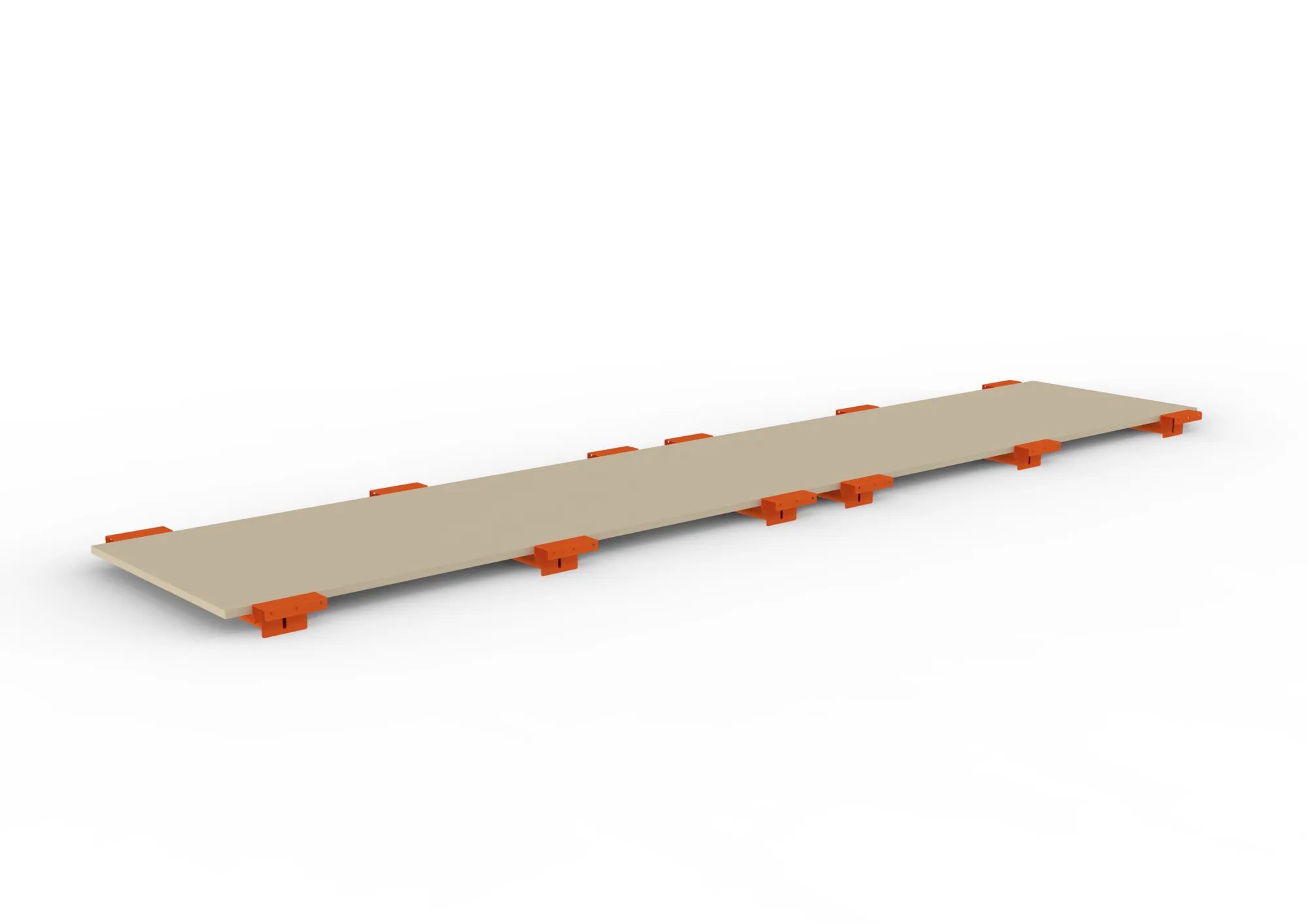META MULTIPAL | Zusatzboden Spanplatte 19 mm | 3600 x 800 mm | mit Tiefenauflage