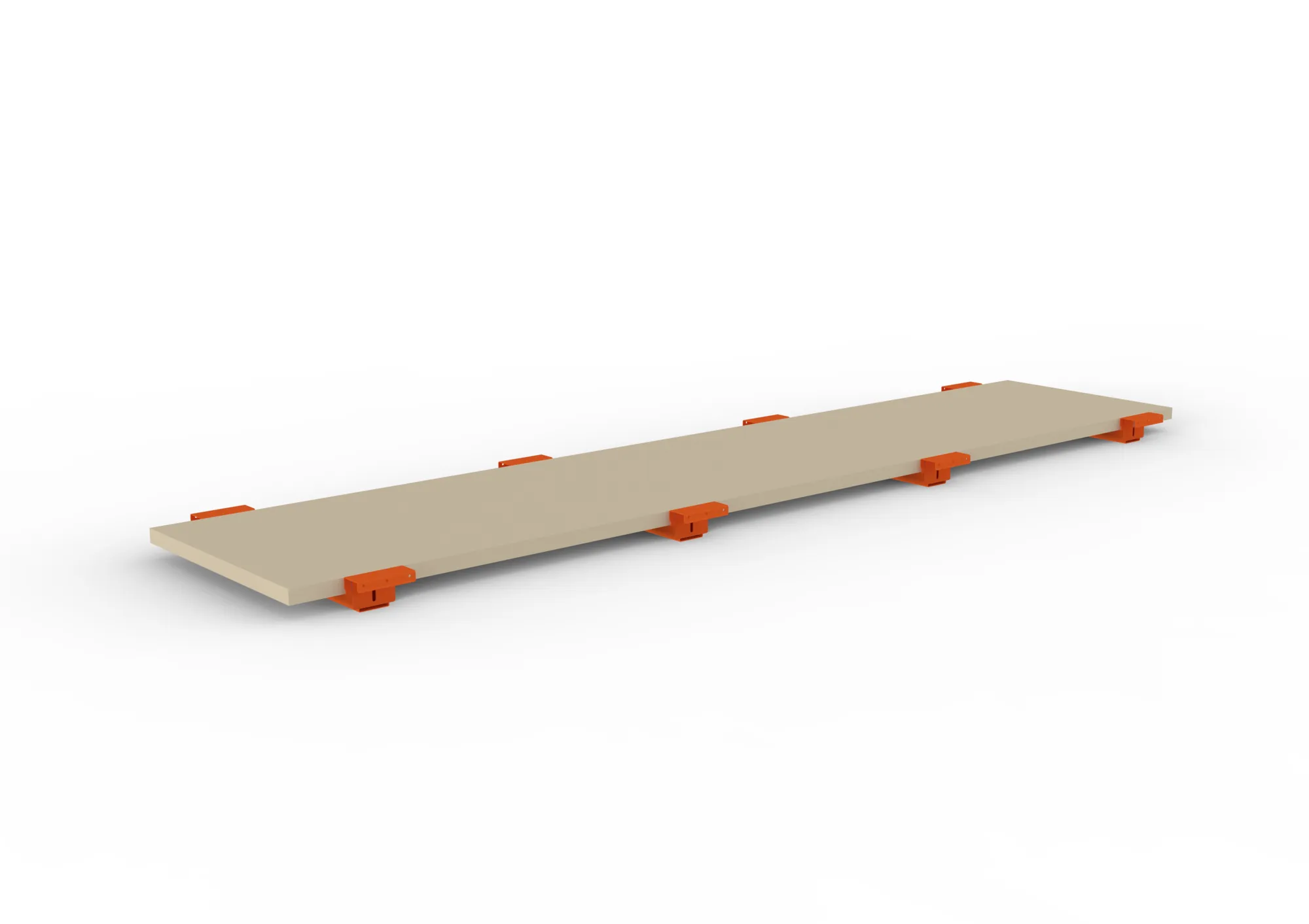 META MULTIPAL | Zusatzboden Spanplatte 38 mm | 3300 x 800 mm | mit Tiefenauflage